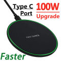 100W Wireless Charger Pad For iPhone 14 13 12 11 Pro XS X XR 8 Induction Type C Fast Charging Pad for Samsung S22 S21 S20 Xiaomi. 