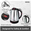 NOVA Electric Kettle  1.8 Liter steel body. 