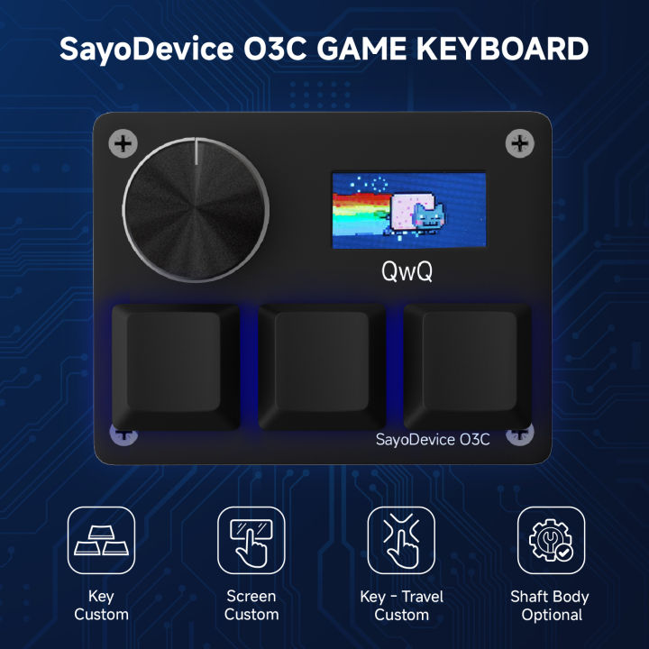 O3C Game Keyboard SayoDevice OSU O3C Rapid Trigger Hall Switches ...