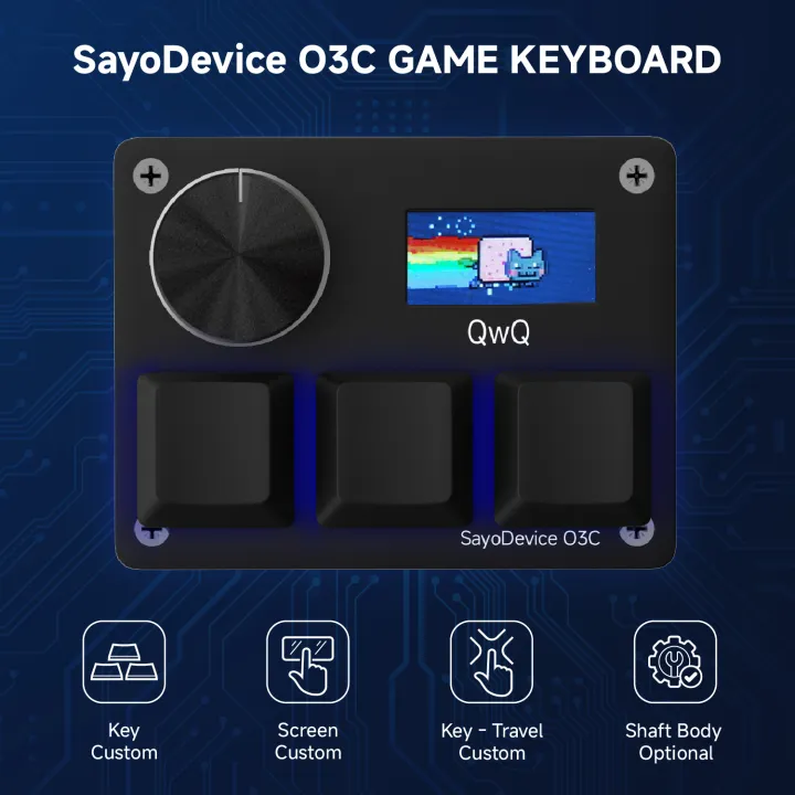 O3C Game Keyboard SayoDevice OSU O3C Rapid Trigger Hall Switches ...