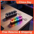 4-Button Fingertip Keyboard Keychain RGB Keyboard Fidget Toy With Lights For Stress Relief Decompression Calming Amagi. 