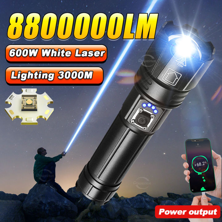 Ultra Powerful Flashlight High Power LED Flashlights 8800000LM Long ...