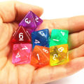10Pcs D8 Transparent Color Dice Set, Plastic 8 Sided for Role Playing Board Games - Gaming Accessories. 