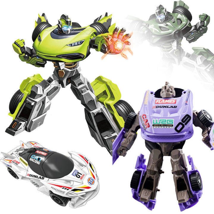 Deformation Robots Toys, Mini Car Robot Action Figures 2 Modes Alloy Action Figure Toys Gitfs for Boys and Girls