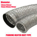 50/60/76/80/90mm Encrypted Aluminum Foil Ventilation Pipe Scalable Smoke Tube Parking Heater Kitchen Outlet Exhaust Fan Hose. 