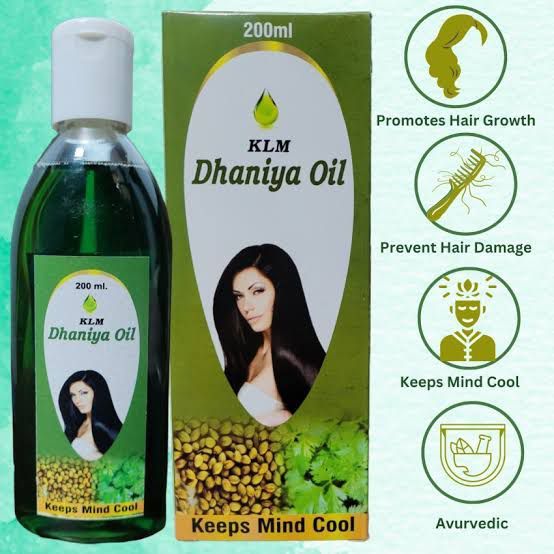 Dhaniya Oil _ Coriander Oil ' 200 ml bottle _ promote hair growth _prevent hair damage _ keeps mind cool _ Avurvedic