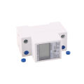 Single Phase LCD Digital Display Wattmeter Power Consumption Energy Meter kWh 230V Electric Din Rail Backlight. 