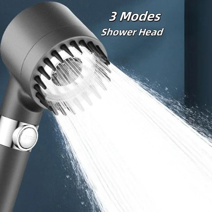High Pressurized Filter Shower Head 3-mode Adjustable Spray With ...