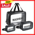 Dry-wet separation double transparent PU makeup bag portable washing bag cosmetic storage bag travel fitness swimming essentials. 