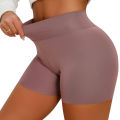 289 # New European and American seamless quick drying women's peach fitness shorts, high waisted running and hip lifting yoga pa. 