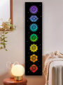 Rainbow Chakras Tapestry Buddhism Yoga Cosmic Energy Centers meditation Tapestries black Wall Hanging Bedroom Drom Home Decor. 