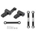 CNC Aluminum Steering Group Assembly With Bearings Link Tie Rod For 1/14 MJX 14209 14210 RC Car Metal Modification Upgrade Parts. 