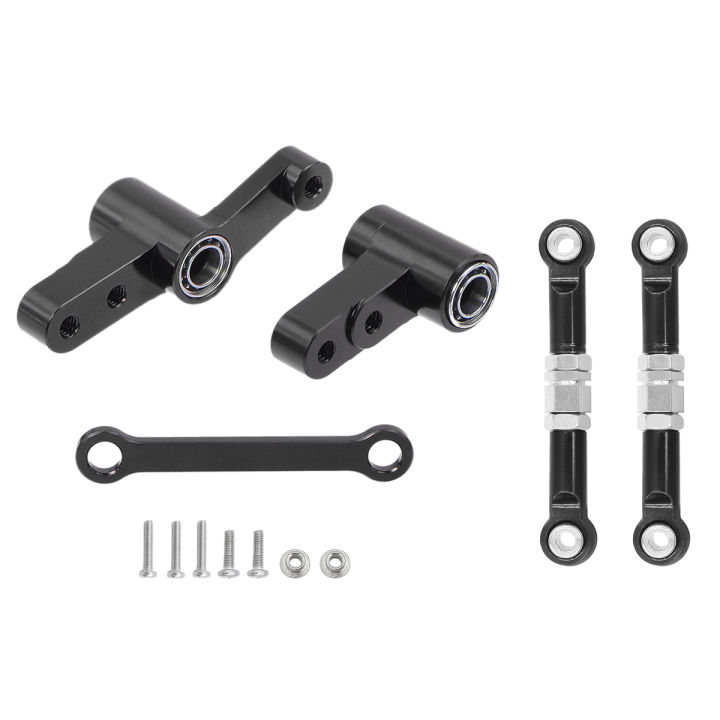 CNC%20Aluminum%20Steering%20Group%20Assembly%20With%20Bearings%20Link%20Tie%20Rod%20For%201/14%20MJX%2014209%2014210%20RC%20Car%20Metal%20Modification%20Upgrade%20Parts%20-%20Image%203
