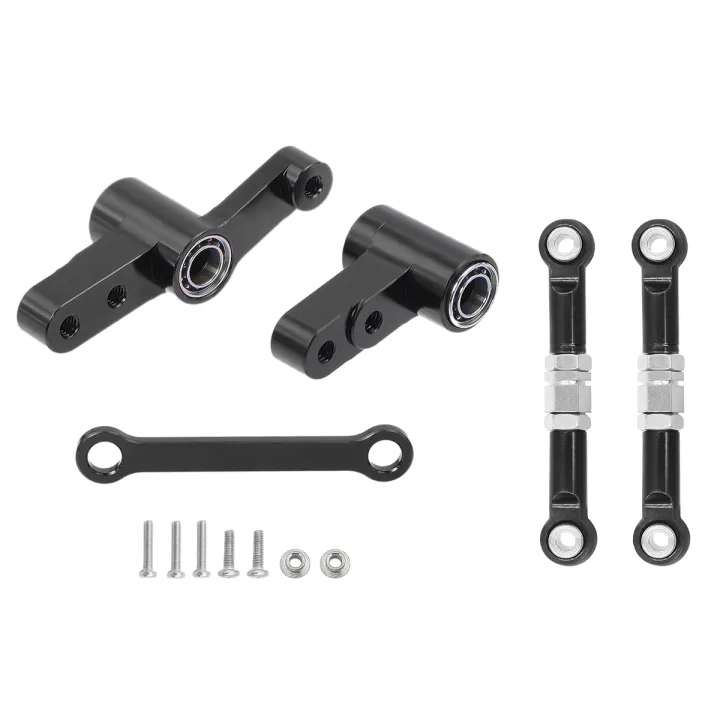 CNC%20Aluminum%20Steering%20Group%20Assembly%20With%20Bearings%20Link%20Tie%20Rod%20For%201/14%20MJX%2014209%2014210%20RC%20Car%20Metal%20Modification%20Upgrade%20Parts%20-%20Image%203