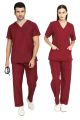 UNISEX SCRUB SUIT(MAROON) FOR MALE AND FEMALE BOTH MAROON COLOR. 