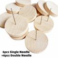 12Pcs Crochet Doll Stand Doll Stand Round Wooden Display Stand Ho Felt Animal Doll Toy Wooden Base Support Action Figure Stand.