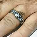 Gold Plated Stainless steel Crown Chain Ring For Men /Women-Rolex Style Girls Ring Silver Golden Rolex Jubilee Chain Ring For Men And Women. 