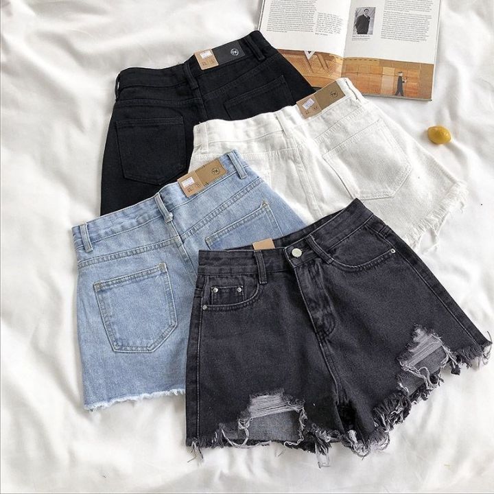 Korean%20Denim%20Shorts%20Women%20Summer%20Fashion%20Casual%20High%20Waist%20Ripped%20Jeans%20Pocket%20Tassel%20Y2K%20Hot%20Pants%20Streetwear%20Blue%20Trousers%20-%20Image%202