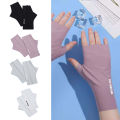 1Pair Fingerless Sunshade Gloves Summer Sunscreen UV Protection Multicolor Gloves For Woman Breathable Driving Gloves Gifts. 