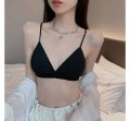  French Triangle Cup Bra Thin Belt Wire Free Tube Top. 