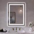 LED Sensor mirror Double Light Wall Mounted Bathroom Mirror with Light Led Light Home Decor Wash Basin Mirror for Wall Makeup Mirror for saloons 18x24Inch LED-059. 