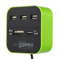All In One Combo Card Reader With USB Hub. 