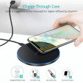 60W Fast Wireless Charger Pad for iPhone 14 13 12 11 Pro Max Samsung Galaxy S22 S21 S20 S10 S9 Xiaomi Wireless Charging Station. 