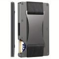 New Slim Fashion RFID Protection Card Holder Men Women Aluminum Wallet Elasticity Back Pouch ID Credit Case Unisex Travel Purse. 