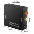 1 Set Brand New And High Quality Optical Coax Toslink Digital To Analog Converter RCA L/R Stereo Audio Adapter. 