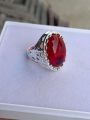 Anari yaqoot Turkish Stylish Stone Ring Turkish Design Rings For Men and Boys Fashion Stylish New Design Rings Stainless Steel /Anari Yaqoot stone /anari yaqoot gemstone/red stone.. 