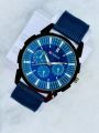 Casual Sport Wrist Watch – Round Dial with Fabric Canvas Nylon Strap. 