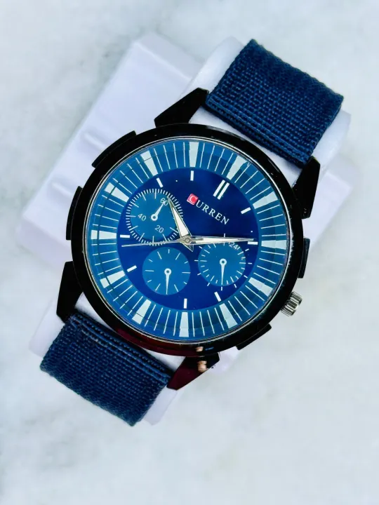 Casual%20Sport%20Wrist%20Watch%20%E2%80%93%20Round%20Dial%20with%20Fabric%20Canvas%20Nylon%20Strap%20-%20Image%203