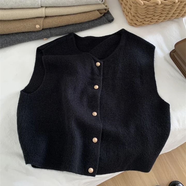 Women%20Sweater%20Vest%20Gold%20Button%20Up%20Waistcoat%20Soft%20Knitted%20Sleeveless%20Cardigan%20Jacket%20Top%20Fall%20Winter%20Korean%20Ladies%20Chic%20Outfit%20-%20Image%206