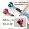 3-Sided Toothbrush for Comprehensive Cleaning | Ideal Angle Design | Raised Tongue Coating Brush | 2-Pack | Soft Bristles for Ge. 