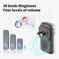 MANHOT New Wireless Doorbell Waterproof Plug Button No Battery Required Ring Bell Chimes Sets Home Smart Door Bell 38 Ringtones.
