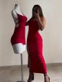 2024 explosive new dress summer high sensibility halter strap Spice Girl bag hip dress. 