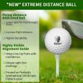 Caiton 3/6Pcs Extreme Distance Golf Balls Double Layer High-Energy Core Aerodynamic Stable Flight Soft Feel Practice Play Set. 