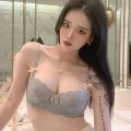 MOYISU French Romantic Lace Comfortable Breathable セクシー Tushy Slim Bra Collection Pure Desire Girls Push Beautiful Underwear SET. 