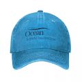 Vintage OceanGate Safety Technician Baseball Cap Unisex Style Distressed Washed Headwear Outdoor All Seasons Travel Hats Cap. 