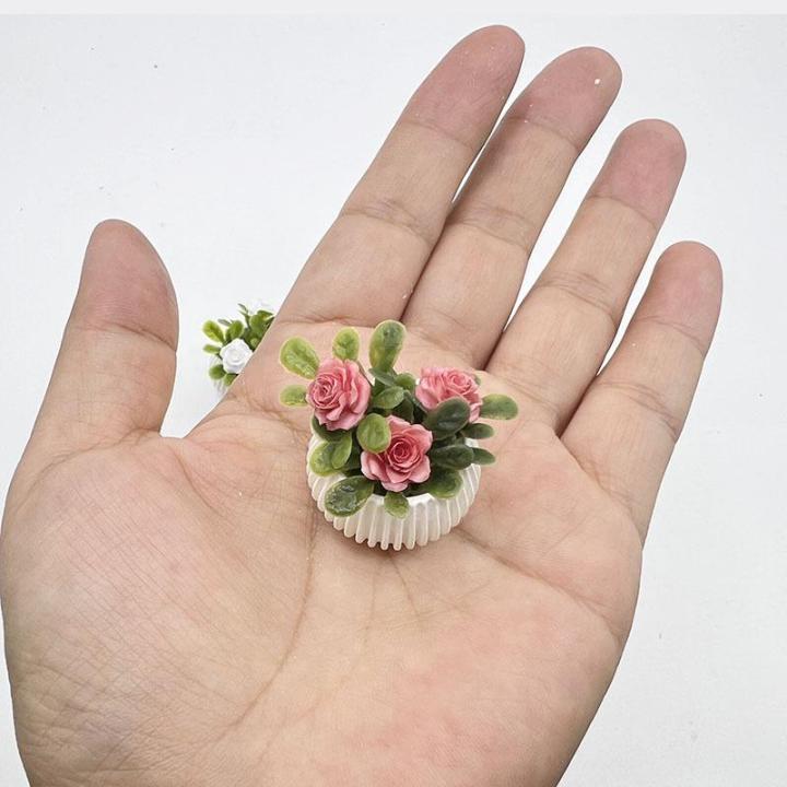 1Pcs%20Doll%20House%20Living%20Room%20Scene%20Decoration%20Mini%20Rose%20Plant%20Potted%20Plants%20Model%20Miniature%20Landscape%20Handicrafts%20-%20Image%204