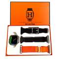 S9 ULTRA 49MM (3 STRAPS) SMART WATCH SERIES 9 WITH Metal Milanese Strap BLUETOOTH VOICE CALL 2.2 INCH HD SCREEN WITH FITPRO APP BLACK and silver. 
