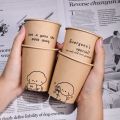 50PCS 250ml Disposable Biodegradable Paper Cup Tasting Cup Coffee Tea Milk Cup Party Supplies Drinking Tool BirthdayTableware.