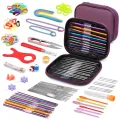 KRABALL Crochet Kit for Beginners Crochet Hook Set Ergonomic Knitting Needles Blunt Needles Stitch Marker DIY with Storage Case. 