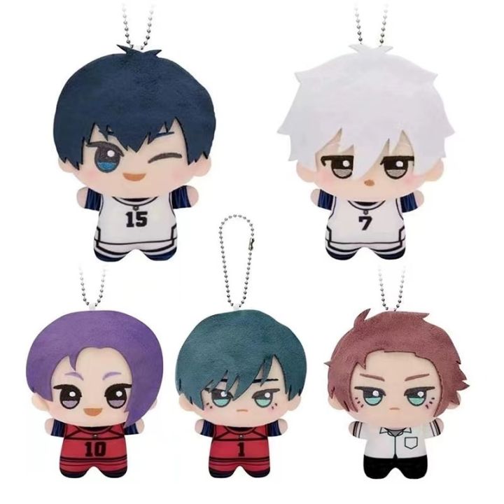 10cm Anime Volleyball Boy Blue Lock Kawaii Bag Pendant Keychain Isagi Mikage Reo Rin Itoshi Sae Plush Toy Kids 