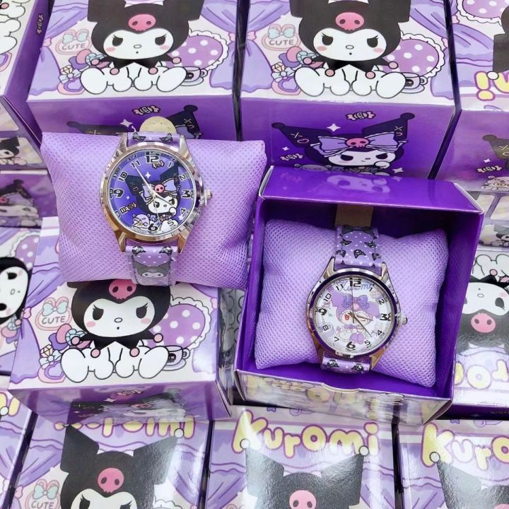 Kawaii Hello Kitty Sanrio Cinnamoroll Anime Exquisite Electronic Watch Kuromi My melody Children's Watch Gifts with Gift Boxs