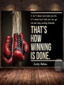Rocky Balboa Quotes Canvas Art  Red Boxing Gloves Poster Inspirational Gym Wall Decor Print. 