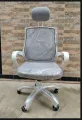 (FP-M-27-Ss)Executive Office Chair White Body  [V-MESH] with Headrest good quality. 