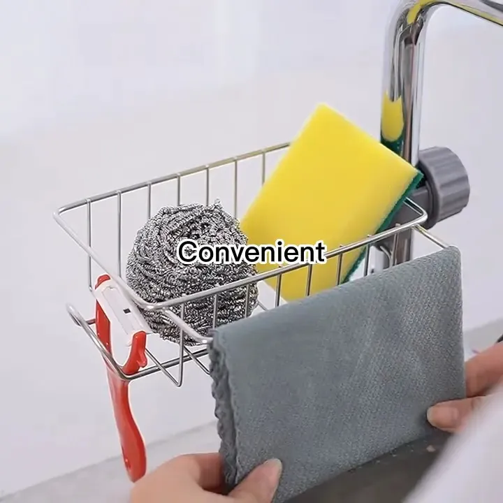 Sponge%20Holder%20with%20towel%20hanger,%20Stainless%20Steel%20Faucet%20Storage%20Rack,%20Adhesive%20Sink%20Caddy%20Organizer%20for%20Brush,%20Towel.%20Shower%20Soap%20Dish%20for%20Bathroom,%20Kitchen%20Hanging%20Storage%20Accessories%20Black%20-%20Image%209