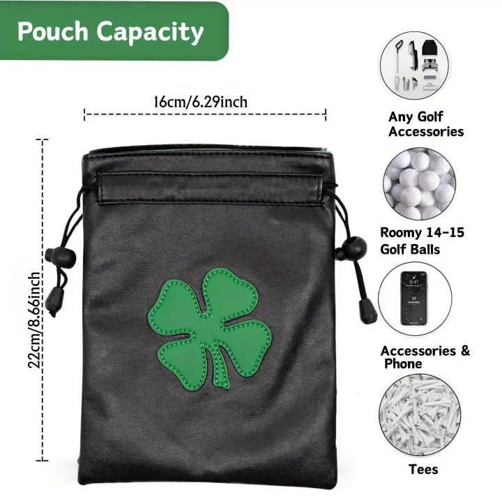 Four%20Leaf%20Clover%20Design%20Golf%20Valuables%20Pouch%20Golf%20Pouch%20Bag%20with%20Drawstrings%20Golf%20Tee%20Bag%20Pouch%20Golf%20Tee%20Pouch%20Golf%20Ball%20-%20Image%205