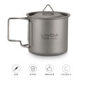 Lixada Ultralight Titanium Cup Outdoor Portable Picnic Water Mug w Foldable Handle 300ml / 350ml / 450ml / 550ml / 650ml / 750ml. 